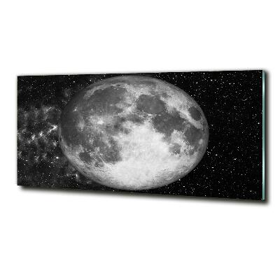 Cuadro decorativo de vidrio para salón horizontal Luna