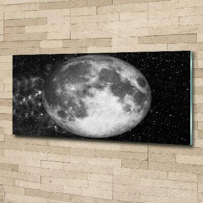 Cuadro decorativo de vidrio para salón horizontal Luna