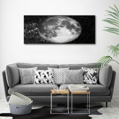 Cuadro decorativo de vidrio para salón horizontal Luna
