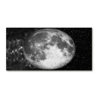 Cuadro decorativo de vidrio para salón horizontal Luna
