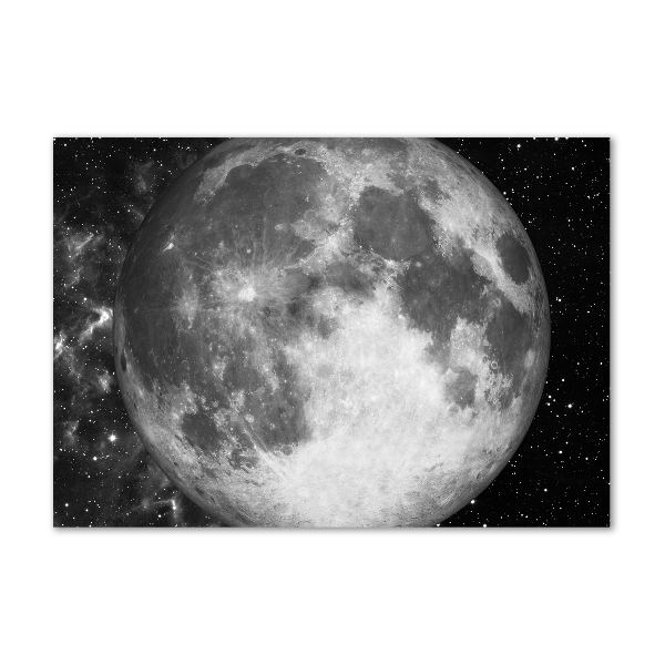 Cuadro decorativo de vidrio para salón horizontal Luna