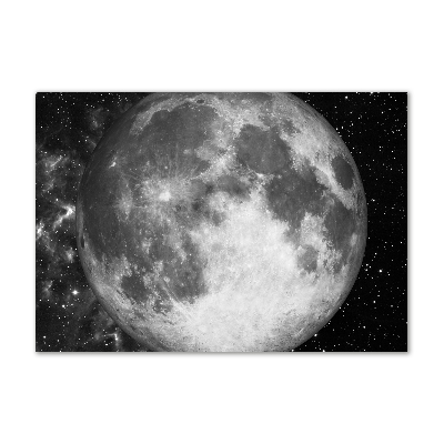 Cuadro decorativo de vidrio para salón horizontal Luna