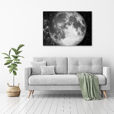 Cuadro decorativo de vidrio para salón horizontal Luna