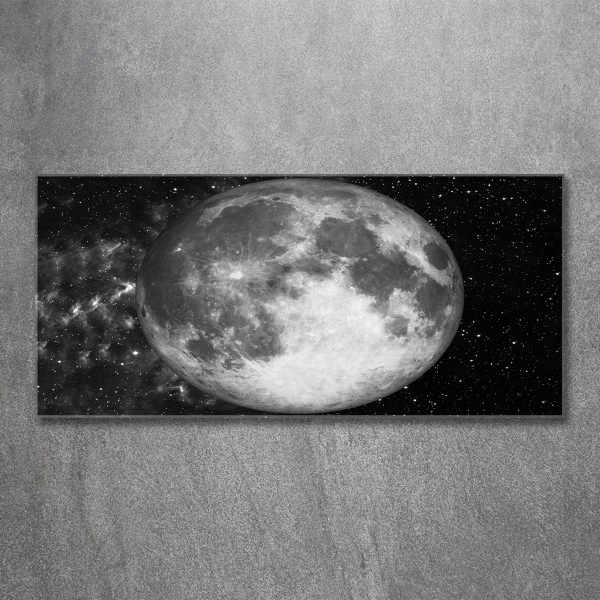 Cuadro decorativo de vidrio para salón horizontal Luna