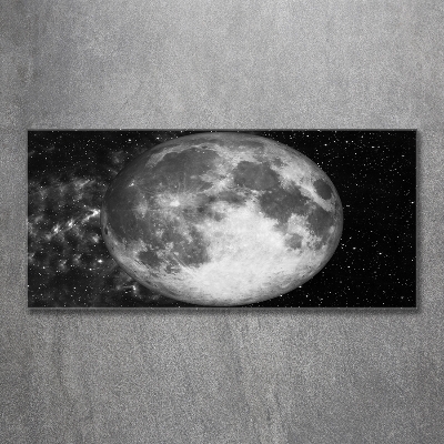 Cuadro decorativo de vidrio para salón horizontal Luna