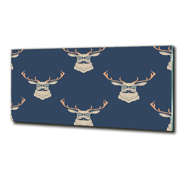 Impresión en cristal con acabado brillante horizontal Ciervo hipster