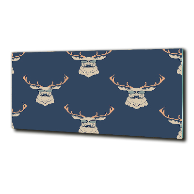 Impresión en cristal con acabado brillante horizontal Ciervo hipster