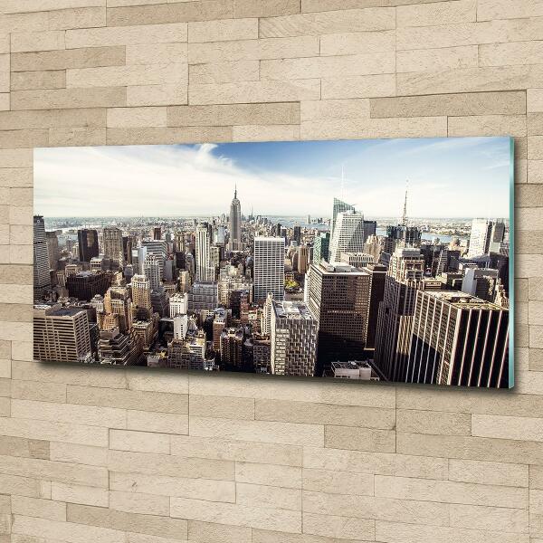 Impresión en cristal con acabado brillante horizontal Nueva York