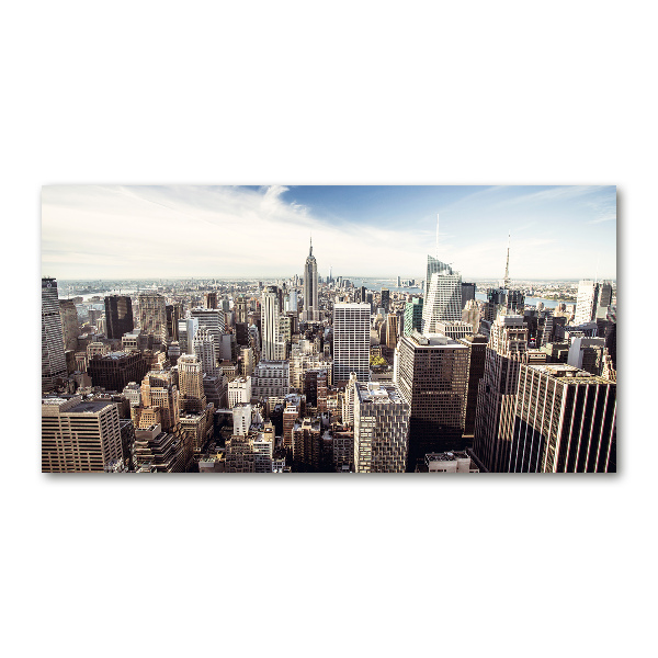 Impresión en cristal con acabado brillante horizontal Nueva York