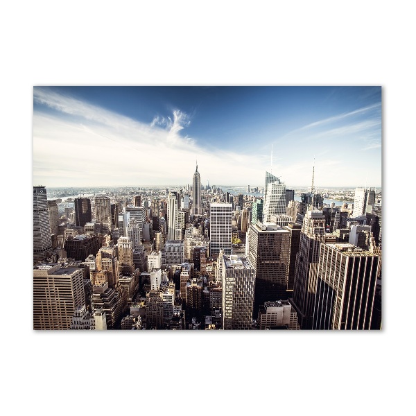 Impresión en cristal con acabado brillante horizontal Nueva York