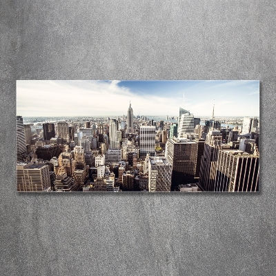 Impresión en cristal con acabado brillante horizontal Nueva York