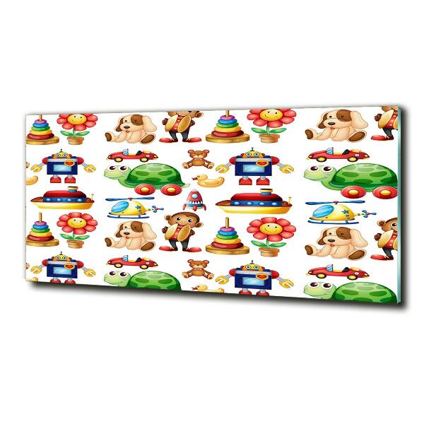Cuadro de cristal templado moderno horizontal Juguetes