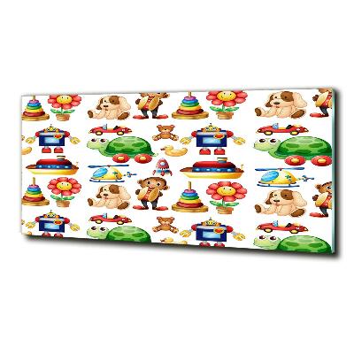 Cuadro de cristal templado moderno horizontal Juguetes
