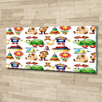 Cuadro de cristal templado moderno horizontal Juguetes