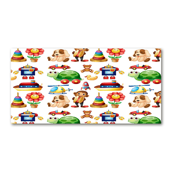 Cuadro de cristal templado moderno horizontal Juguetes