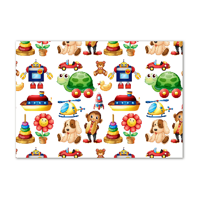 Cuadro de cristal templado moderno horizontal Juguetes