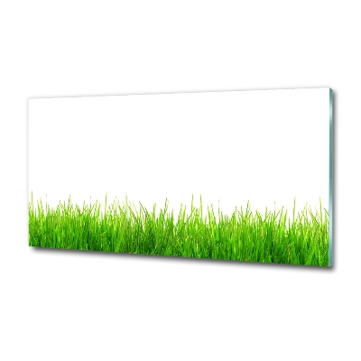 Cuadro de cristal templado moderno horizontal Césped