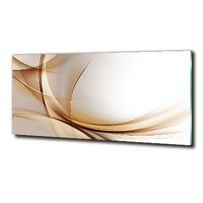 Cuadro decorativo de vidrio para salón horizontal Ondas abstractas