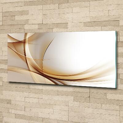 Cuadro decorativo de vidrio para salón horizontal Ondas abstractas