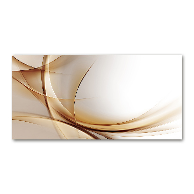 Cuadro decorativo de vidrio para salón horizontal Ondas abstractas