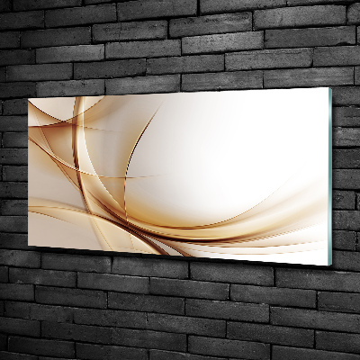 Cuadro decorativo de vidrio para salón horizontal Ondas abstractas