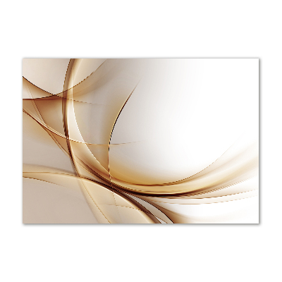 Cuadro decorativo de vidrio para salón horizontal Ondas abstractas