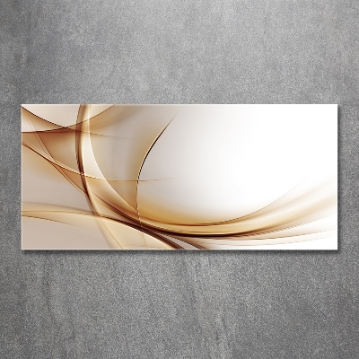 Cuadro decorativo de vidrio para salón horizontal Ondas abstractas