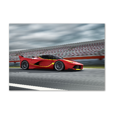 Cuadro de cristal templado moderno horizontal Coche deportivo