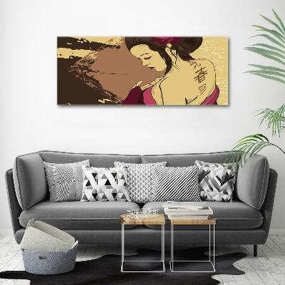 Cuadro de cristal templado moderno horizontal Geisha