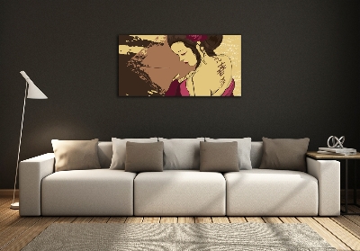 Cuadro de cristal templado moderno horizontal Geisha