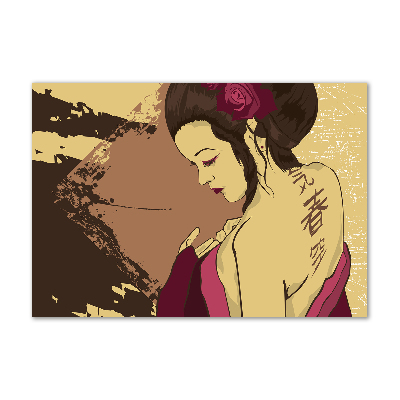 Cuadro de cristal templado moderno horizontal Geisha