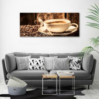 Foto en cristal de alta calidad con impresión uv horizontal Café aromático