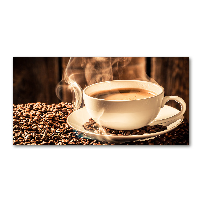 Foto en cristal de alta calidad con impresión uv horizontal Café aromático