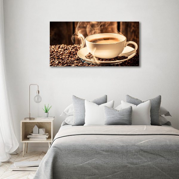 Foto en cristal de alta calidad con impresión uv horizontal Café aromático