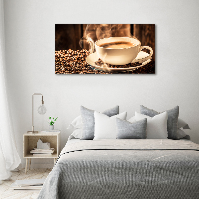 Foto en cristal de alta calidad con impresión uv horizontal Café aromático