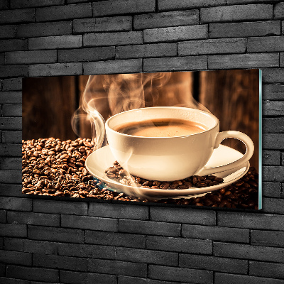 Foto en cristal de alta calidad con impresión uv horizontal Café aromático