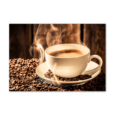 Foto en cristal de alta calidad con impresión uv horizontal Café aromático
