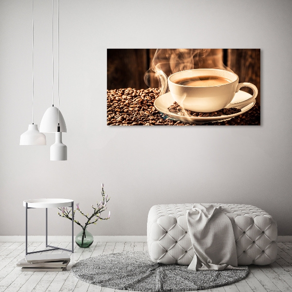Foto en cristal de alta calidad con impresión uv horizontal Café aromático