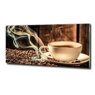 Cuadro de cristal templado moderno horizontal Café aromático