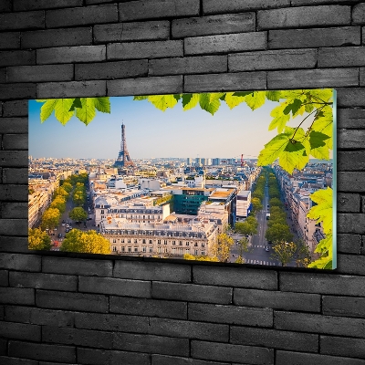Foto en cristal de alta calidad con impresión uv horizontal París