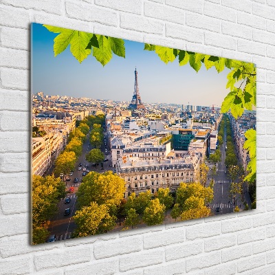 Foto en cristal de alta calidad con impresión uv horizontal París