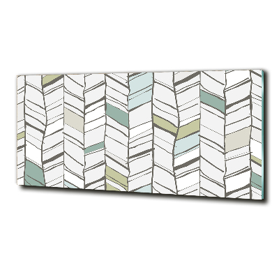 Impresión en cristal con acabado brillante horizontal Patrón de espiga