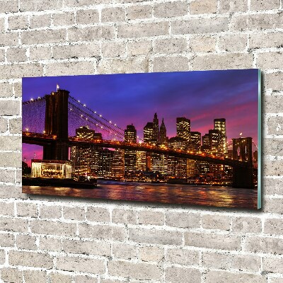 Cuadro de cristal templado moderno horizontal Manhattan Oeste