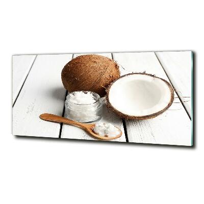 Impresión en cristal con acabado brillante horizontal Aceite de coco