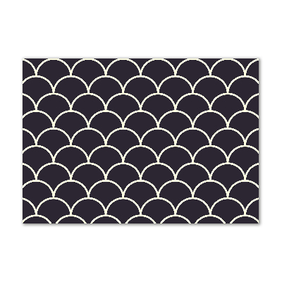 Cuadro decorativo de vidrio para salón horizontal escamas de pescado