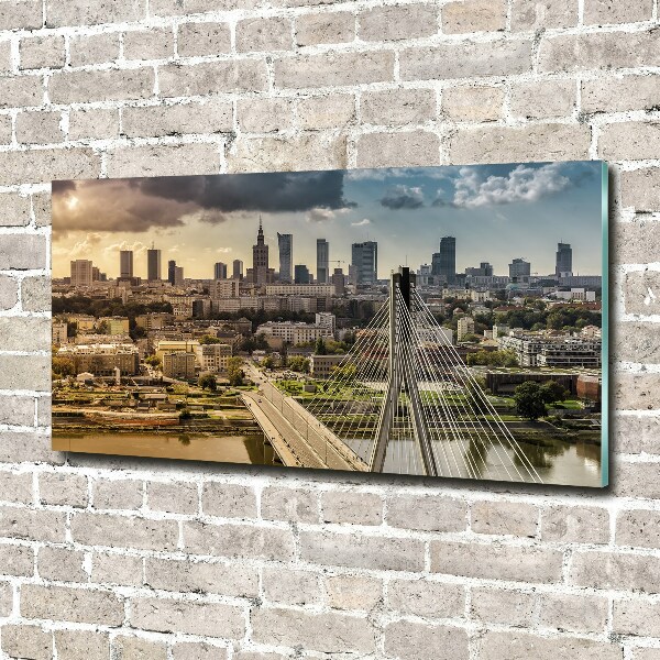 Impresión en cristal con acabado brillante horizontal Varsovia, Polonia