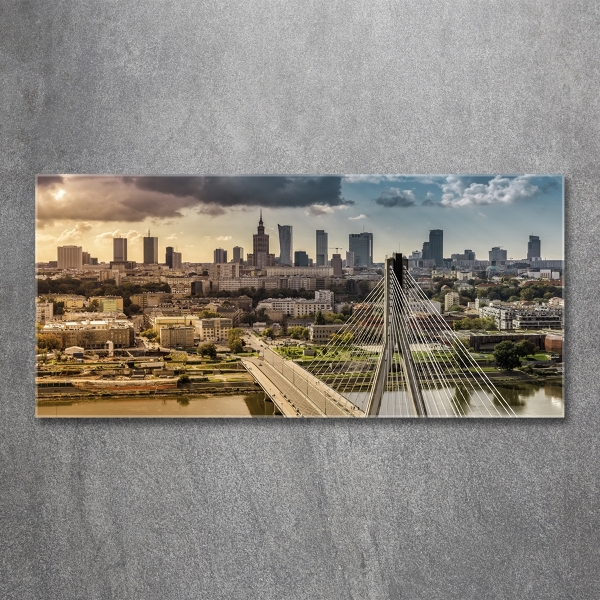 Impresión en cristal con acabado brillante horizontal Varsovia, Polonia