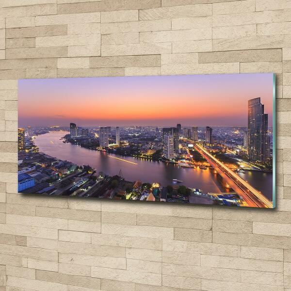 Foto en cristal de alta calidad con impresión uv horizontal Bangkok Oeste