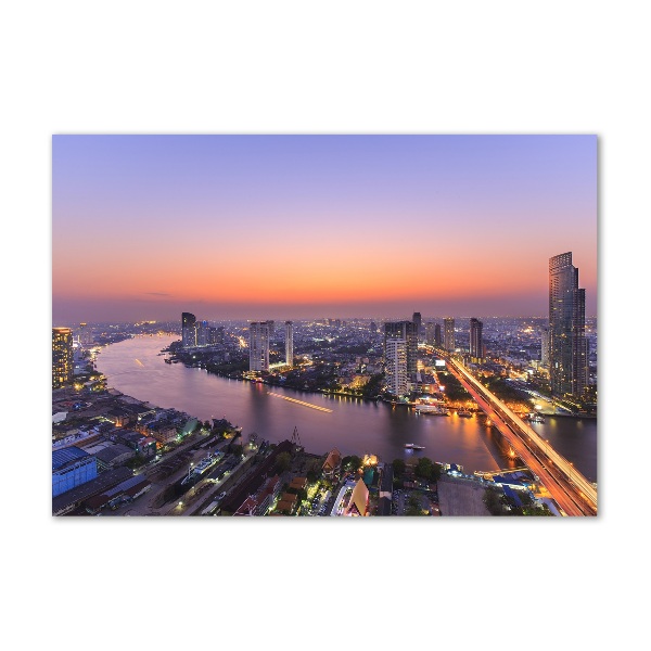 Foto en cristal de alta calidad con impresión uv horizontal Bangkok Oeste