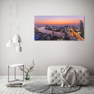 Foto en cristal de alta calidad con impresión uv horizontal Bangkok Oeste